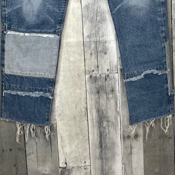 AG Adriano Goldschmied jeans The Ex-Boyfriend slouchy Slim patchwork womens 26 - Picture 7 of 9